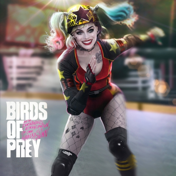 NEW Harley Quinn Birds Of Prey Roller Derby Women's Halloween Costume/Cosplay - Picture 4 of 8